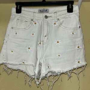 Denim flower patterned Summer shorts